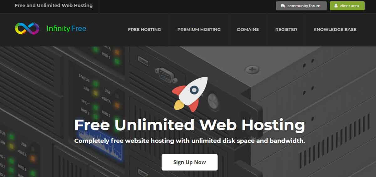 free hosting with cpanel, InfinityFree.net