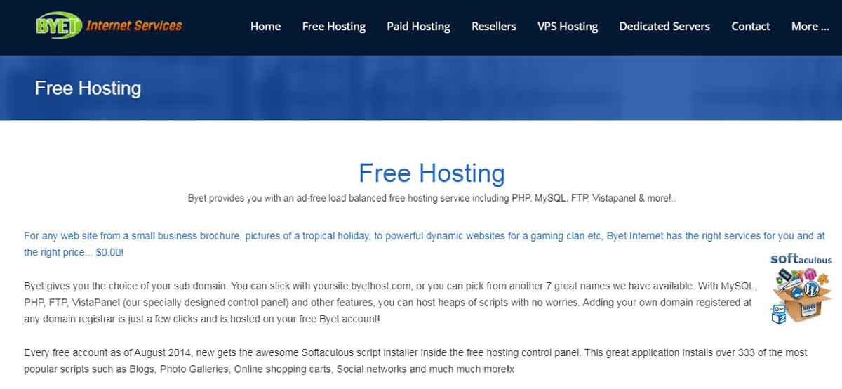 free hosting with cpanel, byet.host