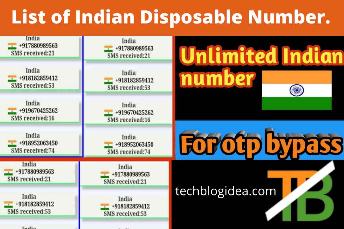 List of Indian Disposable number