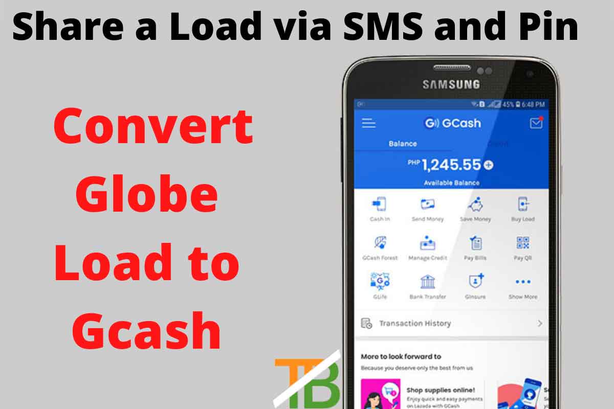 Convert Globe load to Gcash